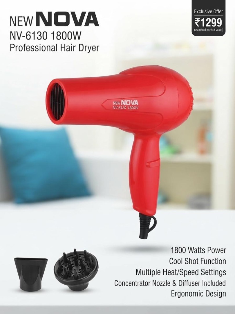 1800W Nova Hair dryer