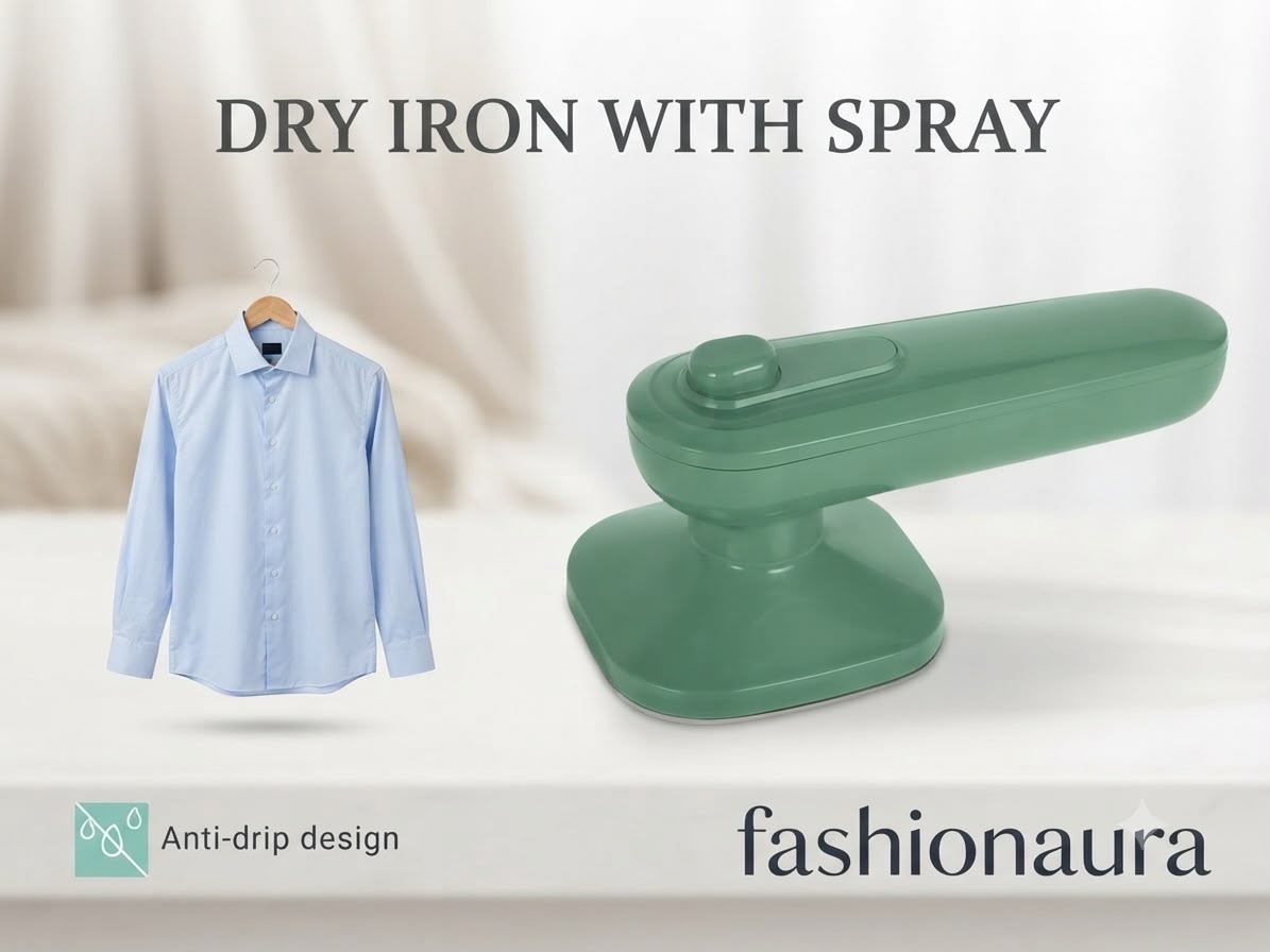 Dry iron with spray